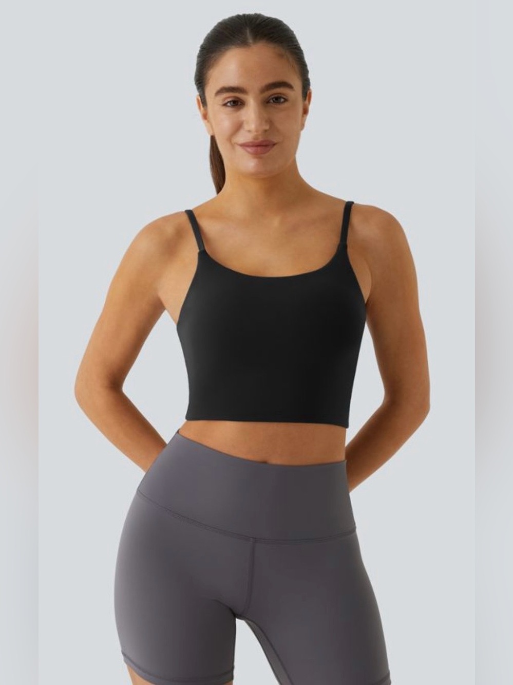 Halara Mom+Kid Collection- Girls Padded Workout Cropped Low Support Tank Top